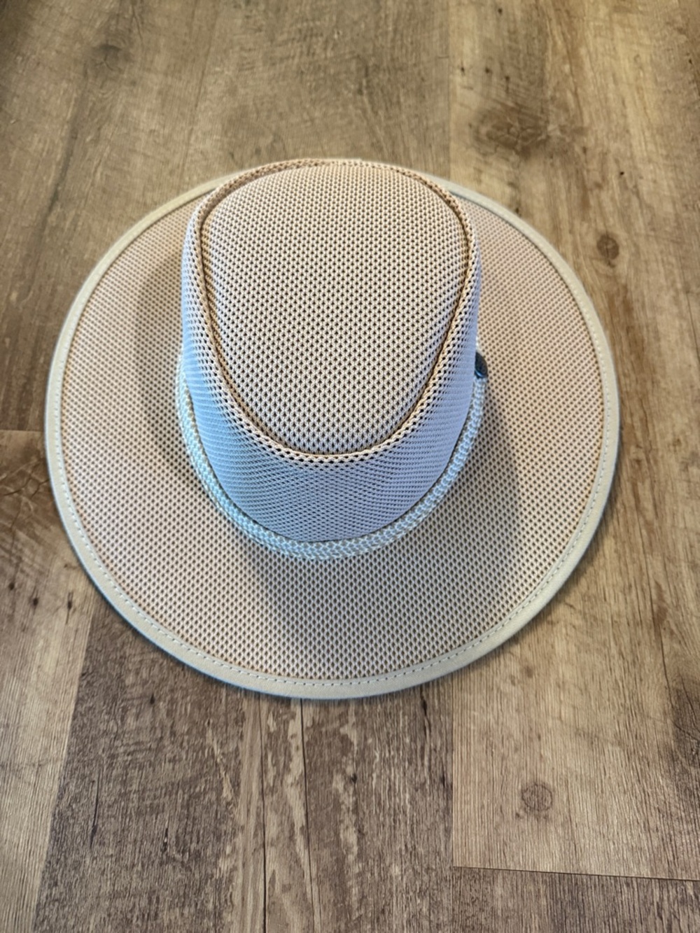 *American Hat Makers* Very Popular Women’s Wide Brim Mesh Sun Hat - Cream